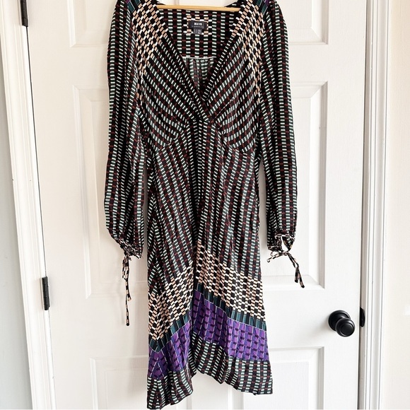 MAEVE Anthropologie Gianna Geometric Retro Midi Dress Size 12 - Picture 4 of 9